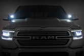 LED Light Kit | Ditch Mount | 2" Black Pair | White DRL | Ram 1500 (19-26)