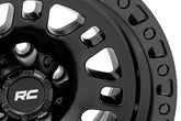 Rough Country 82 Series Wheel | One-Piece | Semi Gloss Black | 15x8 | 5x5.5 | -19mm