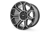 Rough Country 89 Series Wheel | One-Piece | Black Machined Gun Metal | 17x9 | 6x5.5 | -12mm