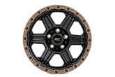 Rough Country 79 Series Wheel | One-Piece | Semi Gloss Black w/Bronze Ring | 17x8.5 | 5x5 | 0mm