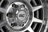 Rough Country 85 Series Wheel | Simulated Beadlock | Full Machine | 17x9 | 6x5.5 | -12mm