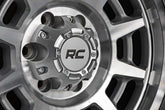 Rough Country 85 Series Wheel | Simulated Beadlock | Full Machine | 17x9 | 5x5 | -12mm