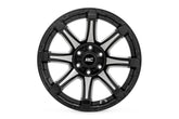 Rough Country 81 Series Wheel | One-Piece | Semi Gloss Black w/machined spokes | 20x9 | 5x150 | +18m