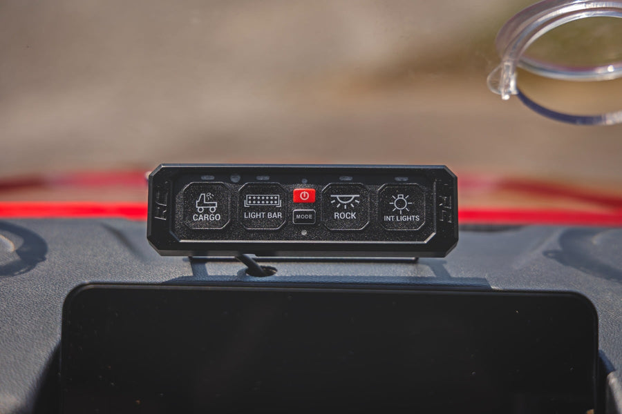 4 Gang Switch Panel | RGB Backlit Buttons | Multifunction Modes