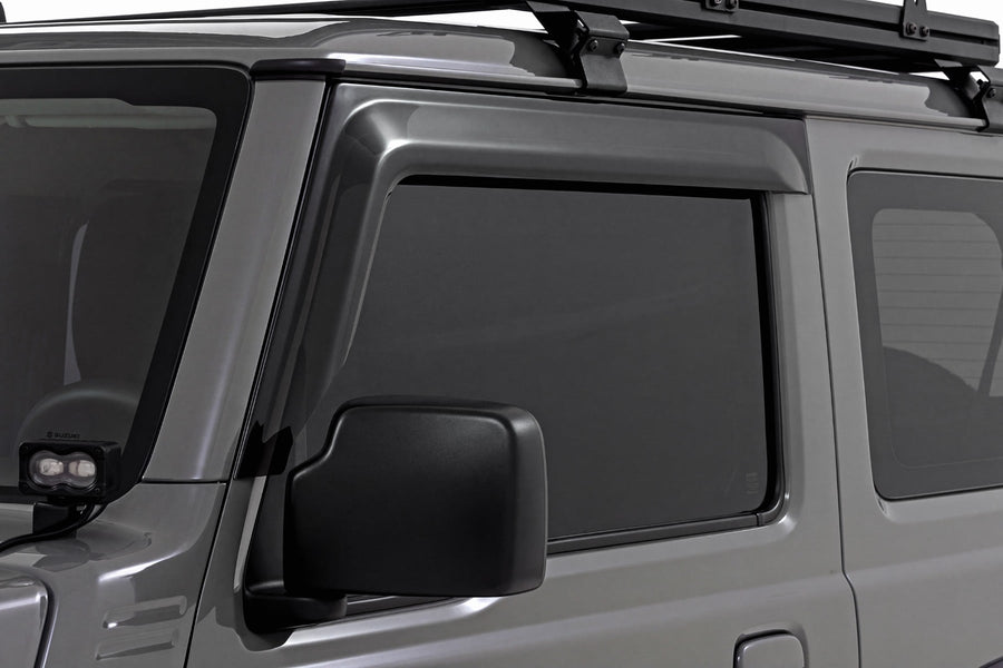 Impact Resistant Side Window Deflectors | Tape On Rain Guard | Suzuki Jimny 3 Door (2018-2026)
