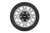 Rough Country 82 Series Wheel | One-Piece | Machined Semi Gloss Black | 18x9 | 6x5.5 | -12mm