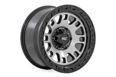 Rough Country 82 Series Wheel | One-Piece | Machined Semi Gloss Black | 15x8 | 5x4.5 | -19mm