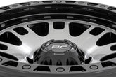 Rough Country 82 Series Wheel | One-Piece | Machined Semi Gloss Black | 17x9 | 5x4.5 | -12mm