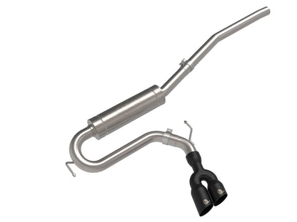 aFe Power Rebel Series 2.5in 409 Stainless Steel Cat-Back Exhaust with Black Tip 2022 Ford Maverick | 49-33144-B