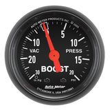 Autometer Z Series 52mm 20 PSI Mechanical Boost Vacumm Gauge