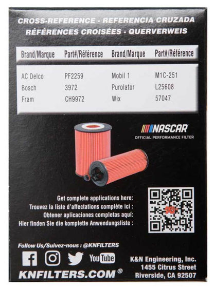K&N Oil Filter | Cartridge | HP-7020