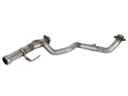 aFe Power Twisted Steel Y-Pipe 2-1/4in 409 Stainless Steel Exhaust System 2018 Jeep Wrangler (JL) V6-3.6L | 48-48026