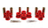 Energy Suspension 8/81-96 Ford F100/F150 2WD Red Rear Leaf Spring Bushing Set