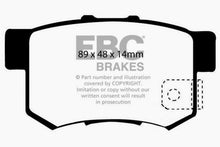 Load image into Gallery viewer, EBC 97 Acura CL 2.2 Yellowstuff Rear Brake Pads