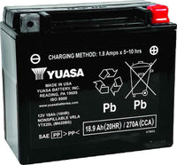 Yuasa YTX20L Maintenance Free AGM 12-Volt Battery