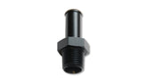 Vibrant Male NPT to Hose Barb Straight Adapter Fitting | 3/8 in NPT to 5/16 in Barb, 6061 Aluminum | 11277