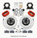 Wilwood Forged Dynalite-M Front Kit 11.30in 1 PC Rotor&Hub Drill-Red 1965-1969 Mustang Disc & Drum