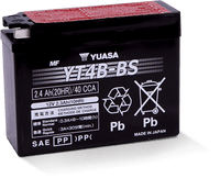 Yuasa YT4B-BS Maintenance Free AGM 12-Volt Battery w/Bottle