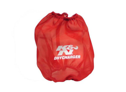 K&N Air Filter Wrap | Round Tapered Drycharger Wrap Red 7.5in Base | RF-1041DR