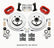 Wilwood Forged Dynalite-M Front Kit 11.00in 1 PC Rotor&Hub Red 67-69 Camaro 64-72 Nova Chevelle