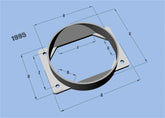Vibrant MAF Sensor Adapter Plate for Mitsubishi | 6061 Aluminum, 4.50 in Inlet ID | 1995