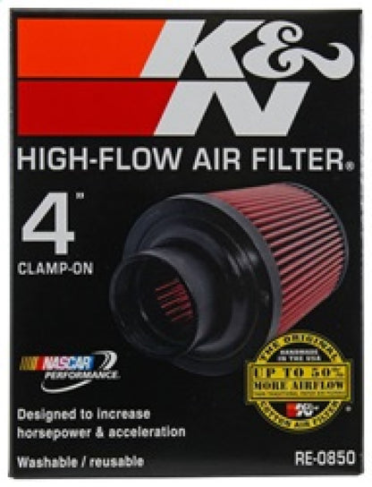 K&N Universal Air Filter | Round Tapered, 4in Flange, 6in Tall | RE-0850