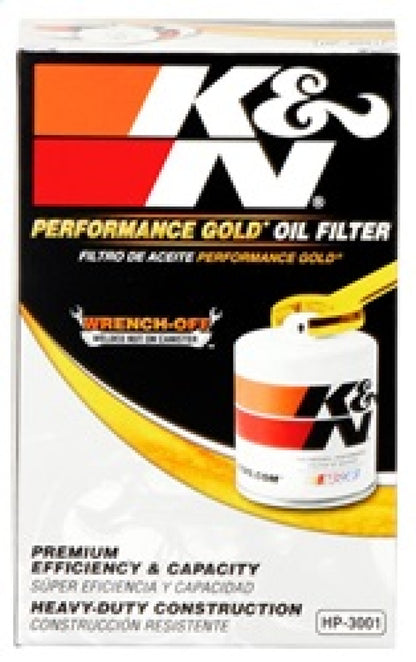 K&N Oil Filter | 3/4 In. - 16UNF-2B Thread | HP-3001