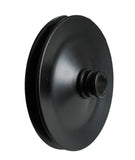 Borgeson Power Steering Pump Pulley; 5-1/2in. Diameter; Painted Black; 1-Row; Press-on 801105