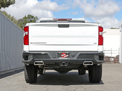aFe Power Gemini XV 4in to Dual 3in 304 Stainless Steel Cat-Back Exhaust with Cutout 19-21 GM Silverado/Sierra V8-6.2L | 49-34140