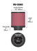 K&N Universal Rubber Filter 6in Flange ID / 7.5in OD / 6in Height / Round Straight