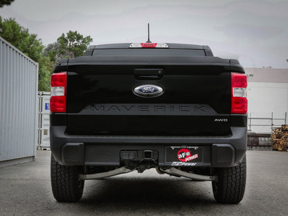 aFe Power Rebel Series 2.5in 409 Stainless Steel Cat-Back Exhaust with Black Tip 2022 Ford Maverick | 49-33144-B