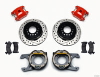 Wilwood D154 P/S P-B Kit Drilled-Red Chevy C-10 2.42 Offset 5-lug