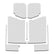 DEI 20-22 Jeep Gladiator JT 4-Door Boom Mat Complete Headliner Kit - 7 Piece - White
