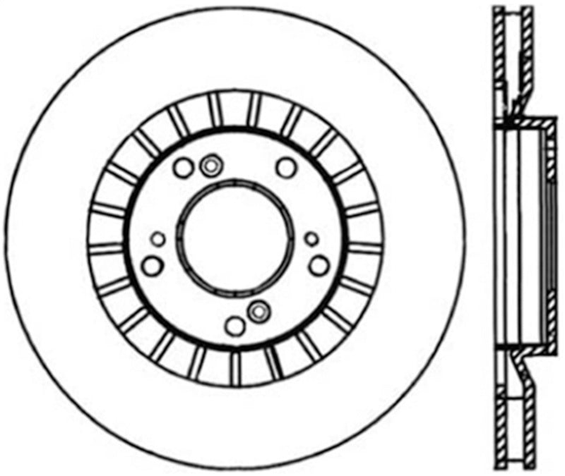 StopTech Power Slot 00-09 Honda S2000 CRYO Front Left Slotted Rotor