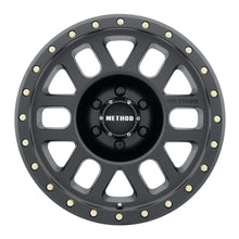 Load image into Gallery viewer, Method MR309 Grid 17x8.5 0mm Offset 6x120 83mm CB Matte Black Wheel