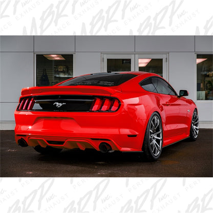 MBRP 15-17 Ford Mustang GT 5.0 3in Cat Back Dual Split Rear Race Version 4.5in Tips - Black Coated | S7278BLK
