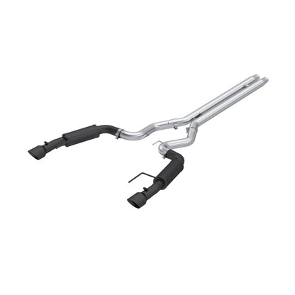 MBRP 2024Ford Mustang GT S650, 5.0 3in Cat-Back Dual Split Black-Coated Aluminized Steel | S7253BLK