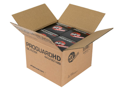 aFe Power ProGuard D2 Oil Filter for 01-17 GM Diesel Trucks V8-6.6L (4 Pack) | 44-LF001-MB