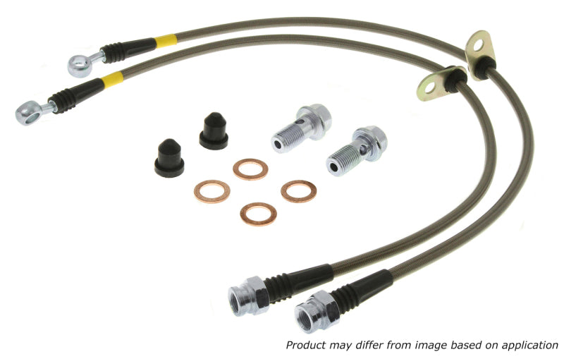 StopTech 08-10 Toyota Land Cruiser Front Stainless Steel Brake Line Kit