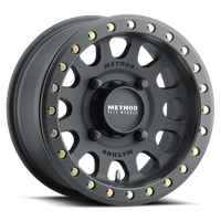 Method MR401 UTV Beadlock 15x6 / 5+1/49mm Offset / 5x4.5 / 72mm CB Matte Black Wheel