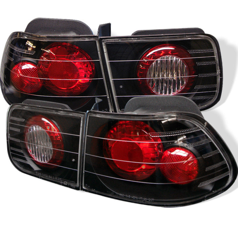 Spyder Honda Civic 96-00 2Dr Euro Style Tail Lights Black ALT-YD-HC96-2D-BK