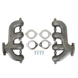 Hooker BlackHeart LS Swap Exhaust Manifolds - Rear Dump - Natural Cast 8505HKR
