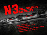 N3 Steering Stabilizer | Dual | 2.5-8 Inch Lift | Ram 2500 (14-26)/3500 (13-26) 
