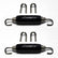 Ticon Industries Black Silicone Titanium Spring Tab and Spring Kit (4 Tabs/2 Springs) - 2 Pack