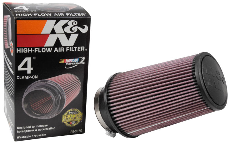 K&N Universal Rubber Filter 4inch FLG / 6inch OD-B / 4-5/8inch OD-T / 9inch H