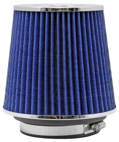 K&N Universal Air Filter | Round Tapered, 4in Flange, 5.5in Tall | RG-1001BL
