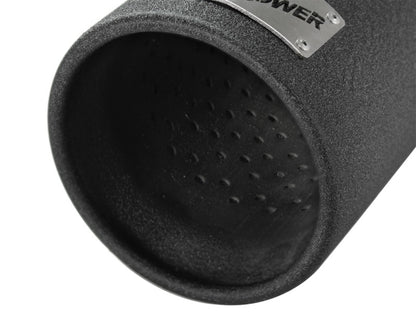 aFe Power MACHForce XP Exhaust Tips 304 Stainless Steel Exhaust Tip 3in x 4in Outlet x 12in Length Bolt-On (Black) | 49-92043-B