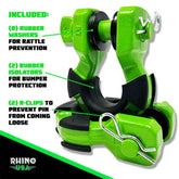 Rhino USA 8T Super Shackle 2-Pack (Green)