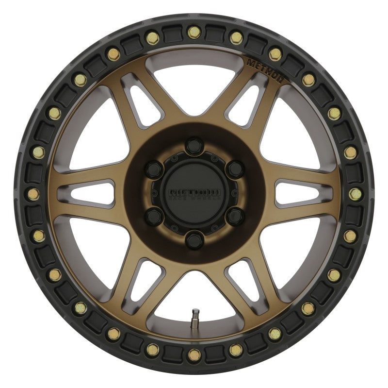 Method MR106 Beadlock 17x9 -44mm Offset 5x5 71.5mm CB Method Bronze w/BH-H24125 Wheel