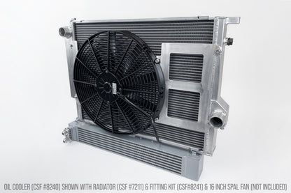 CSF Race-Spec Dual-Pass Oil Cooler — BMW S54 Swap (E36) | 8-Row Bar & Plate | 8240